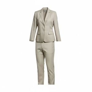 Selene Sport Women's Beige Linen Blend Blazer Pants Suit Set Size 18W